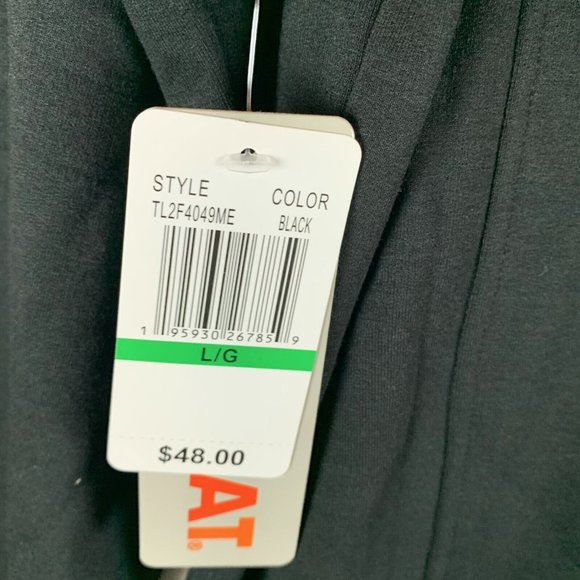 32 Degrees Heat Sweatshirt Women's L Black Drawstring Cowl Neck Pullover 7723 - Picture 6 of 8